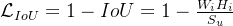 gif.latex?%5Cmathcal%7BL%7D_%7BIoU%7D%20%3D%201%20-%20IoU%20%3D%201%20-%20%5Cfrac%7BW_i%20H_i%7D%7BS_u%7D
