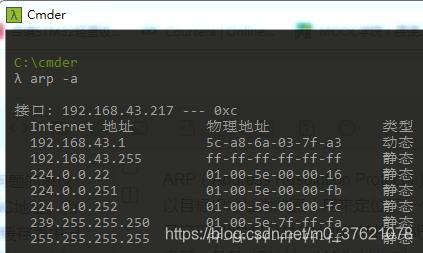 ARP缓存表