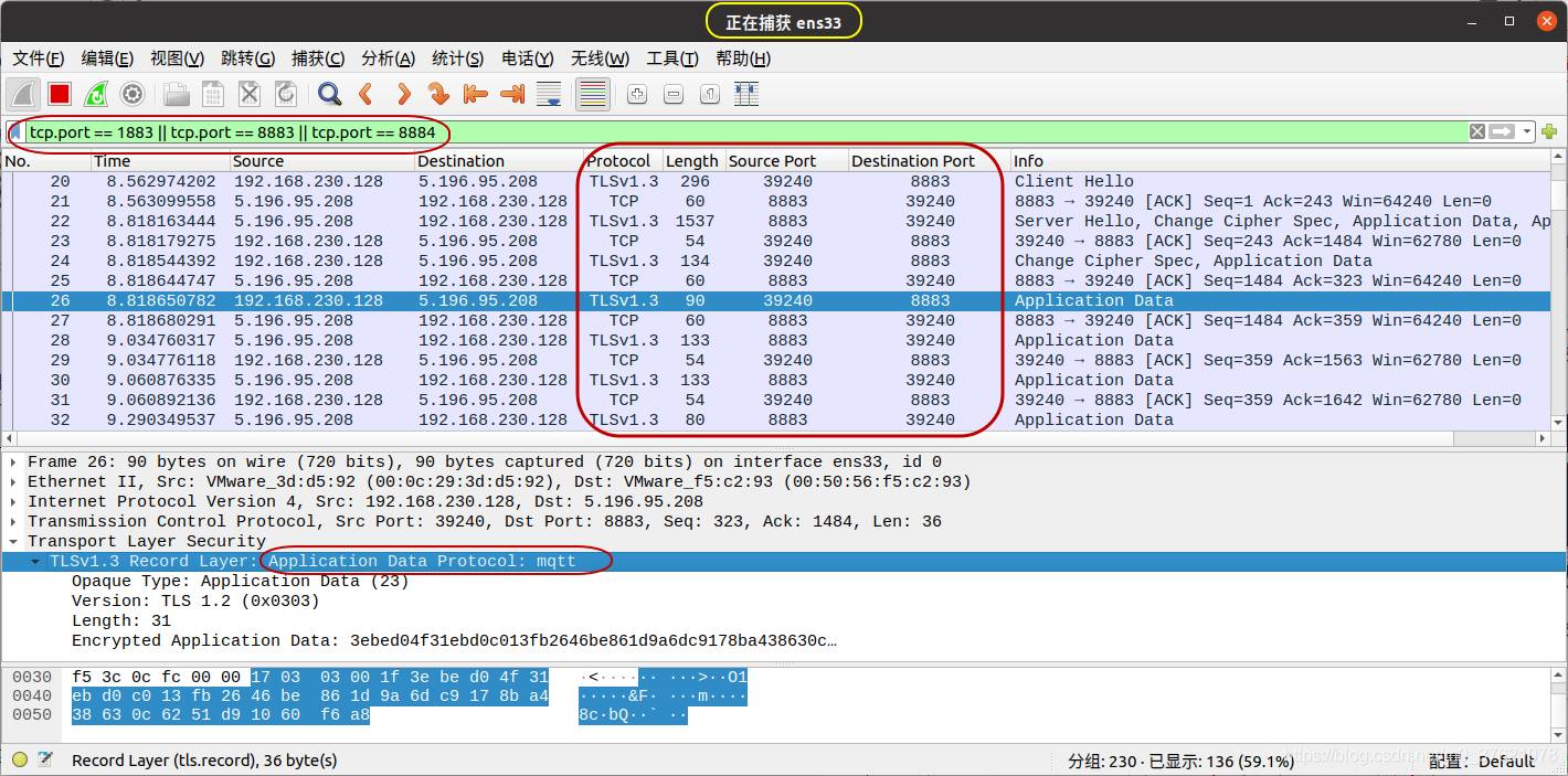Wireshark 抓去MQTT 数据包示例3