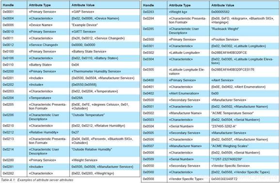 Examples of attribute server attributes