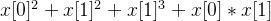 x[0]^{2}+x[1]^{2}+x[1]^{3}+x[0]*x[1]