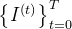 \left\{I^{(t)}\right\}_{t=0}^{T}