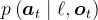 p\left(\boldsymbol{a}_{t} \mid \ell, \boldsymbol{o}_{t}\right)