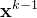 \mathbf{x}^{k-1}