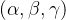 (\alpha, \beta, \gamma)