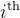 i^{\text {th }}