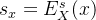 s_x = E_{X}^{s}(x)