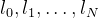 l_{0}, l_{1}, \ldots, l_{N}