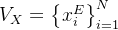 V_{X}=\left\{x_{i}^{E}\right\}_{i=1}^{N}