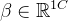 \beta \in \mathbb{R}^{1 C}