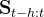 \mathbf{S}_{t-h: t}