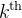 k^{\text {th }}