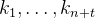 k_{1}, \ldots, k_{n+t}