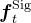 \boldsymbol{f}_{t}^{\mathrm{Sig}}