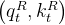 \left(q_{t}^{R}, k_{t}^{R}\right)