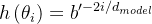 h\left(\theta_{i}\right)=b^{\prime-2 i /d_{model}}