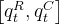 \left[q_{t}^{R}, q_{t}^{C}\right]