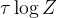 \tau \log Z