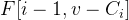 gif.latex?F%5Bi-1%2C%20v-C_i%5D