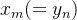 gif.latex?x_m%28%3Dy_n%29